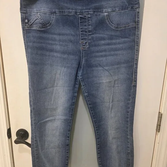 Rock & Republic Pull-On Cropped Jeans | Size 16 | Stretch Denim Blue Jeggings - Picture 5 of 15